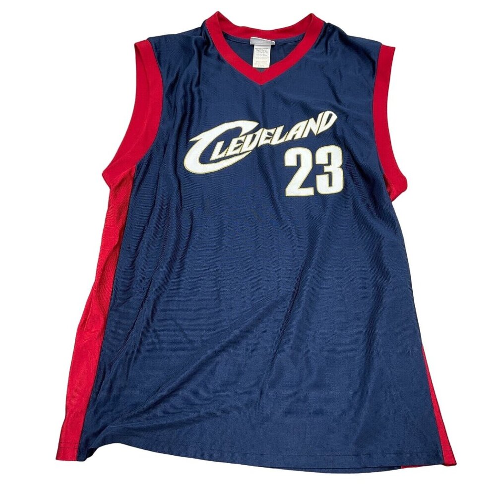 NBA Jersey Adult XLarge Blue‎ Red CLEVELAND 23 LeBron JAMES Basketball Tank